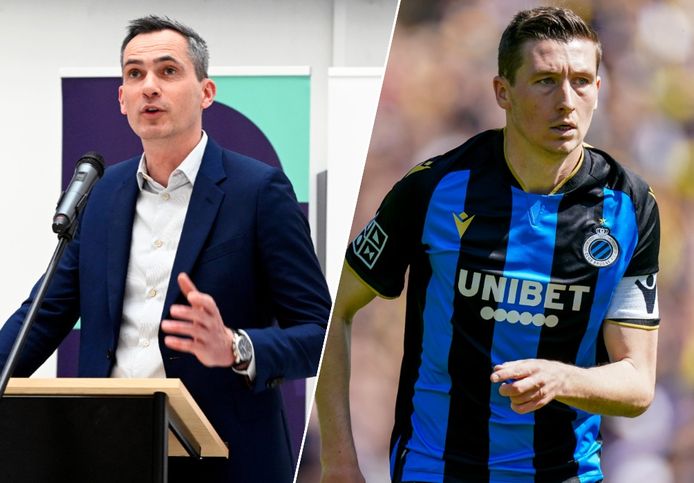 Links: Pro League-CEO Lorin Parys.
Rechts: Club Brugge en Hans Vanaken hebben met Unibet een groot gokbedrijf als shirtsponsor.