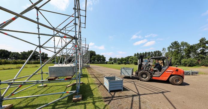 De opbouw van Paaspop 2021 in Schijndel, afgelopen week.