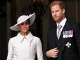 Harry en Meghan tijdens het Platina Jubileum voor koningin Elisabeth.