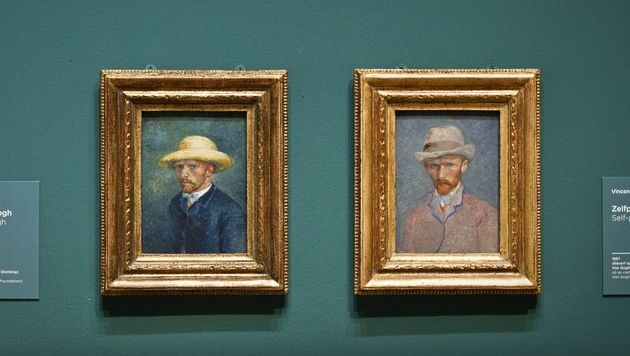 Na nieuw onderzoek denkt het Van Gogh Museum dat een zelfportret van Van Gogh uit 1887 (links) een portret van zijn broer betreft.