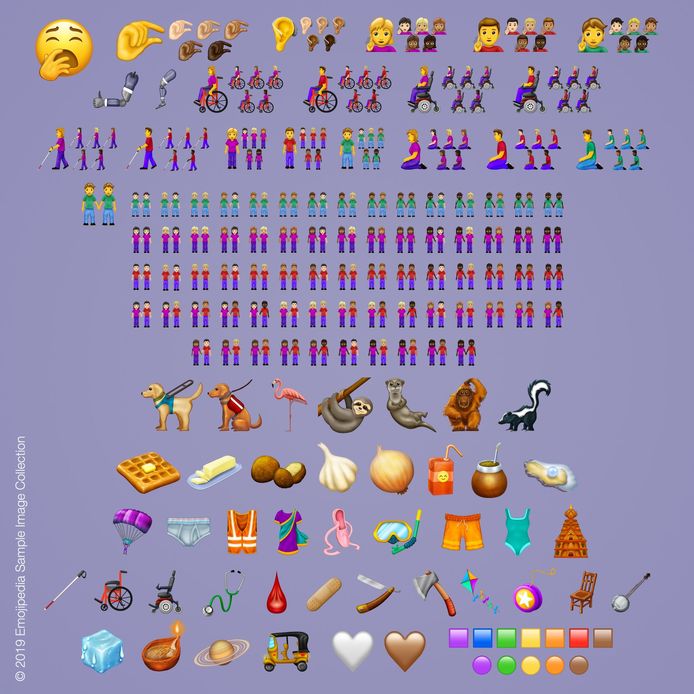 De nieuwe emoji's van 2019