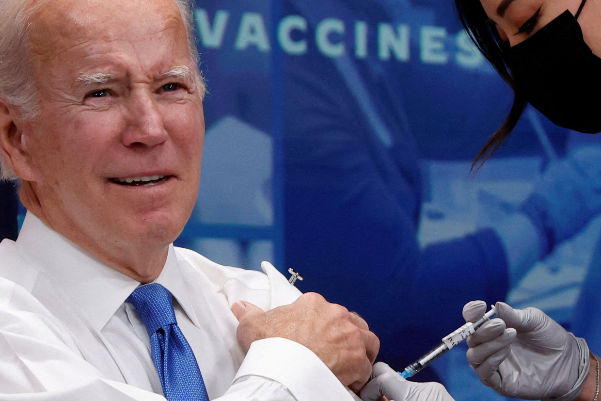 President Joe Biden has received a vaccine against the coronavirus.  Image courtesy REUTERS