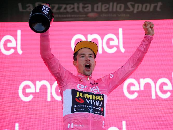 “Je bent een legende”: Van Aert feliciteert Roglic, die ondanks kettingproblemen klimtijdrit en (zonder ongelukken) Giro wint