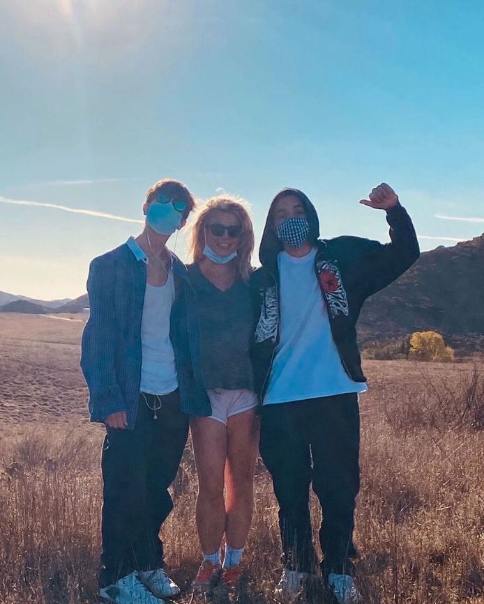 Een recente foto van Britney met haar zoons