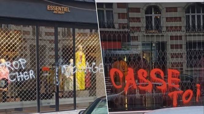 “Nik les riches”, “trop cher”: plusieurs boutiques de la rue Antoine Dansaert vandalisées