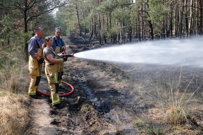 Natuurbrand woedt bij landgoed De Utrecht in Esbeek