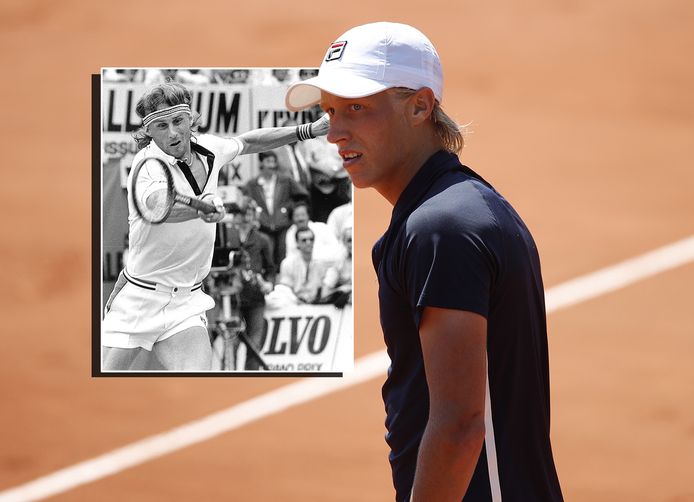 tong academisch Bijdragen Een Fila-tenue en blonde manen, op Roland Garros zet Leo Borg de tijd 40  jaar terug | Tennis | AD.nl