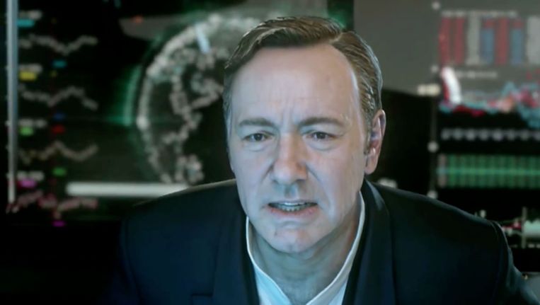Kevin Spacey in 'Advanced Warfare' Beeld Activision