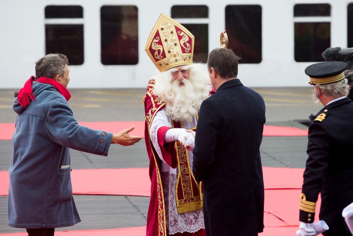 Sinterklaas vorig jaar bij zijn intrede en verwelkoming door burgemeester Bart De Wever.