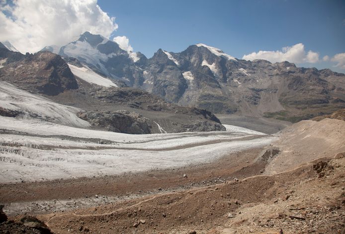 Morteratsch-gletsjer in Zwitserland.