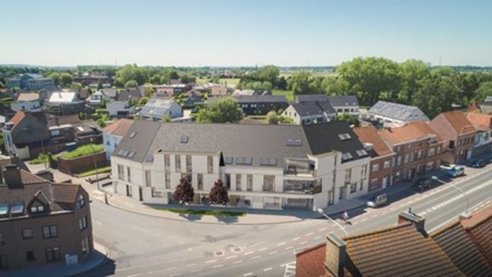 Een beeld van hoe het woonblok er moet uitzien.