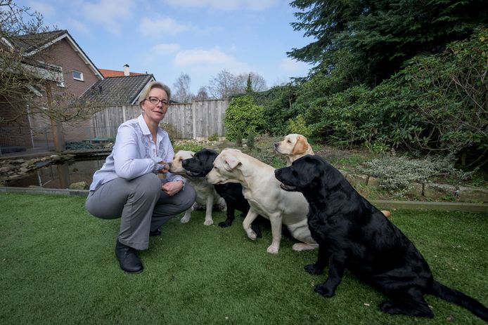 PVV-gemeenteraadslid Jeanet Nijhof wil afschaffen hondenbelasting, de foto maakt duidelijk waarom.