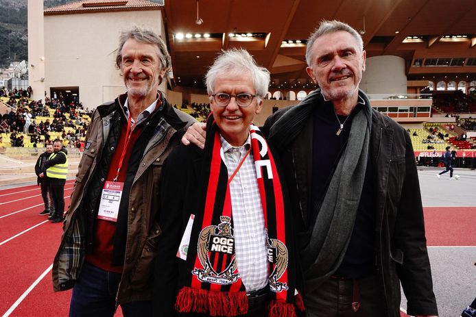 Jim Ratcliffe (links) is ook de eigenaar van Ligue 1-club OGC Nice.