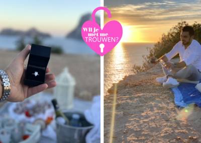 Ruben vraagt Genny ten huwelijk op haar favoriete plek op Ibiza. “Het duurde zo lang voor hij dé vraag stelde”