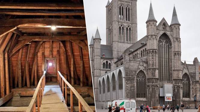 Verrassend stukje geschiedenis blootgelegd: dak van Sint-Niklaaskerk blijkt oudste timmerwerk van Gent