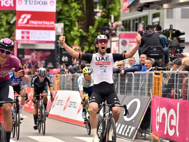 Zege voor Ackermann na millimetersprint, podiumkandidaat Geoghegan Hart uit Giro na zware val 