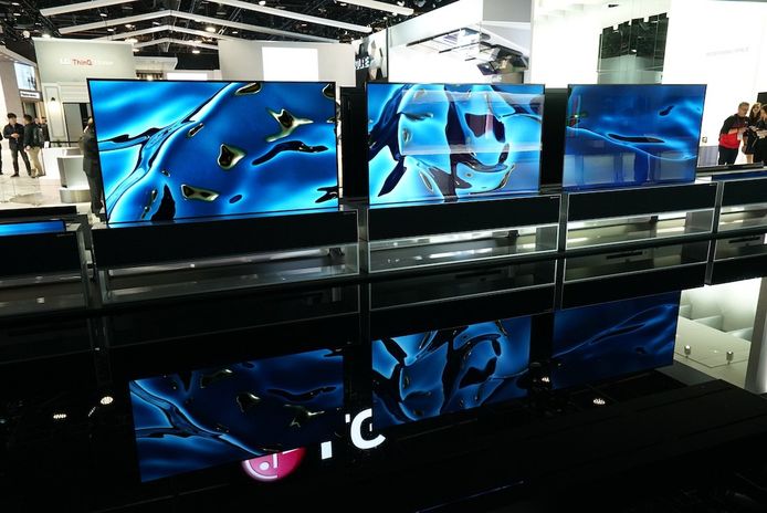 De nieuwste LG-tv's op de Consumer Electronics Show (CES) in Las Vegas.