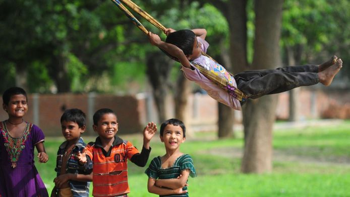 Spelende kinderen in India.
