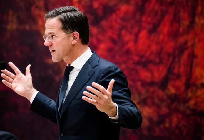 Premier Mark Rutte wond zich in debat met de Kamer vanavond flink op.