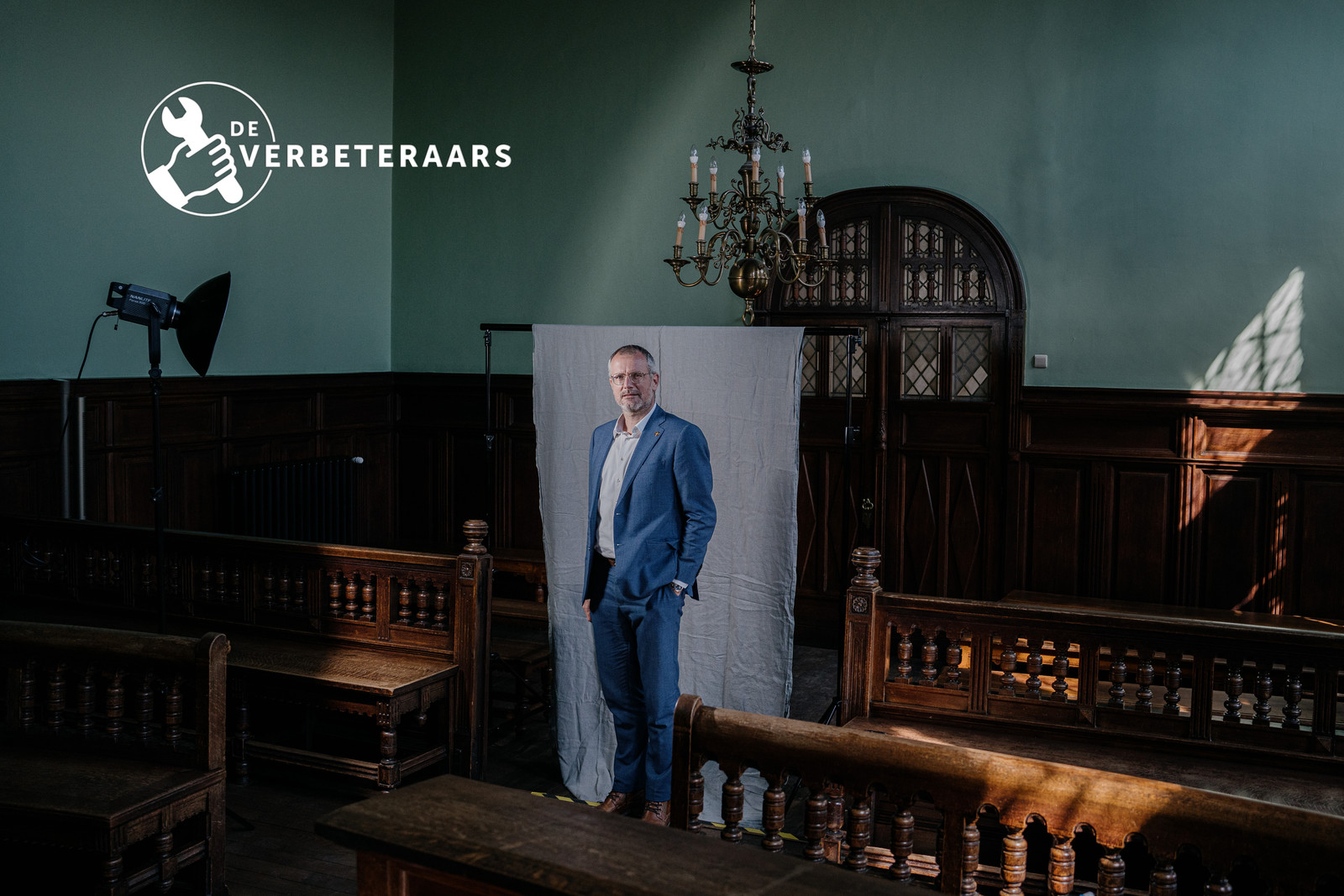 Onderzoeksrechter Philippe Van Linthout: 'Dat de juiste mensen in de gevangenissen zitten, en dat we plaatsen in de zorg vrijmaken voor de personen die eigenlijk die zorg nodig hebben. Dat is mijn grote droom.’ Beeld Wouter Van Vooren