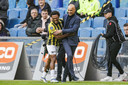 Coach Thomas Letsch met aanvaller Loïs Openda.