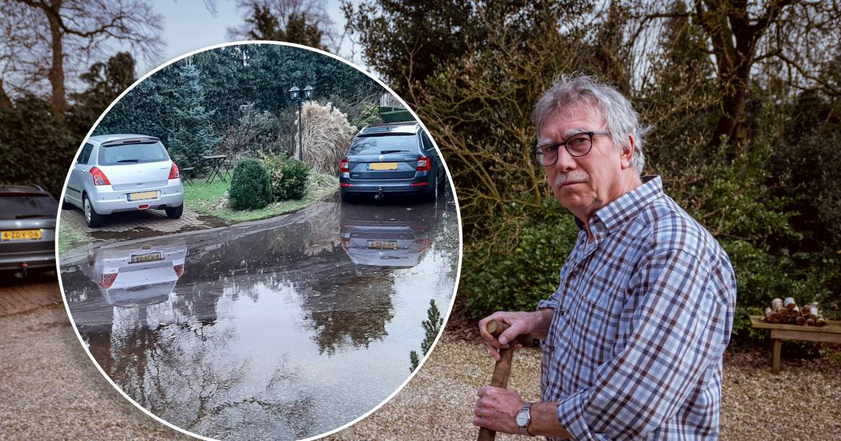 Als de waterleiding in Sibculo knapt, dan overstroomt altijd de tuin van Henk: ‘Wij zijn het afvoerp