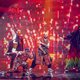 Laura Pausini was tijdens Eurosong iets te enthousiast in de champagne gevlogen (of een verdwaald voorraadje van Måneskin)