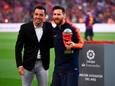 Xavi en Lionel Messi.