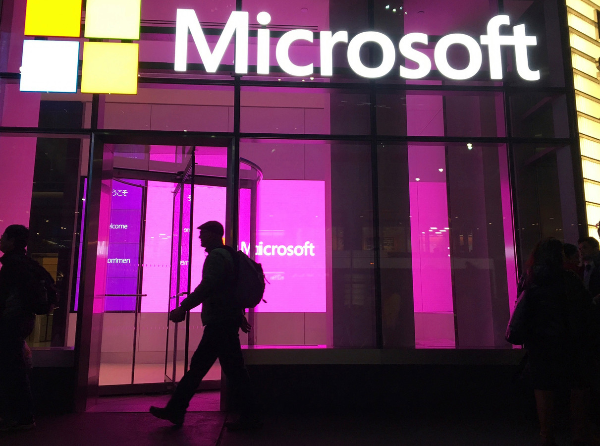 Een kantoor van Microsoft in New York.