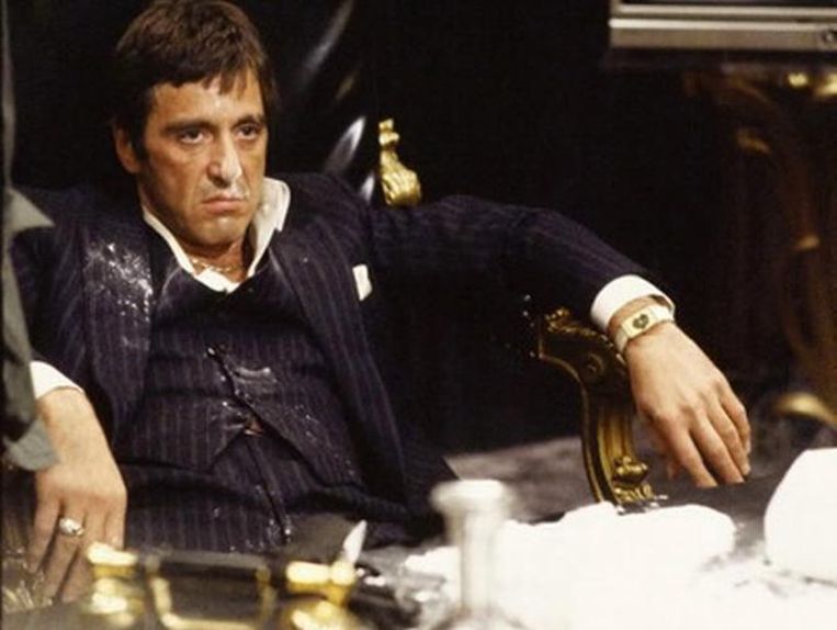 Al Pacino als Tony Montana in 'Scarface' uit 1983 Beeld rv