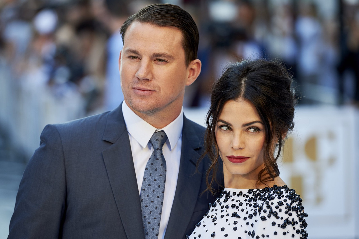 Channing Tatum met zijn vrouw Jenna Dewan. Beeld anp