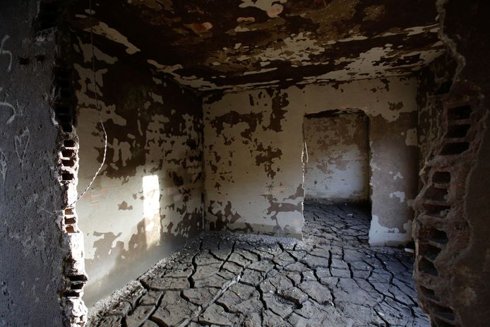Les restes d'une maison à Aceredo.