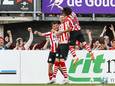 Vito van Crooij zet Sparta op 1-0 tegen FC Twente. Lukt het Sparta zondag om een Europees ticket te boeken?