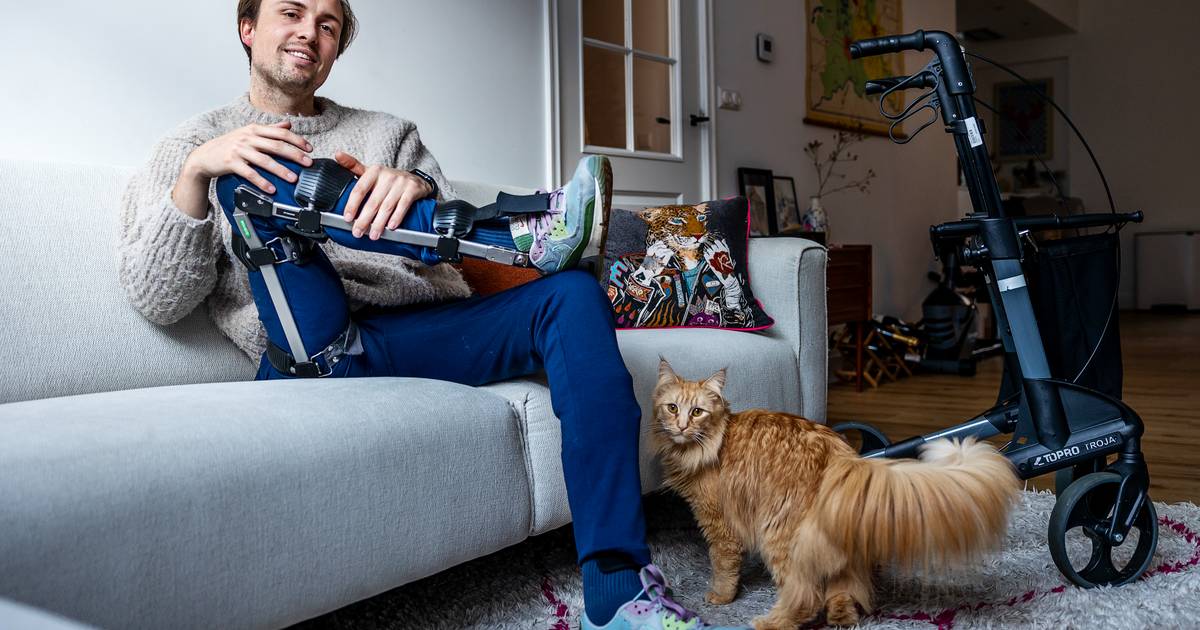 Skiongeluk zet leven van Menno op zijn kop: nu wil hij zorgen dat anderen dit letsel niet overkomt.