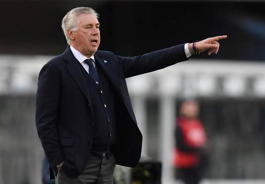 Trainer Carlo Ancelotti van Napoli.