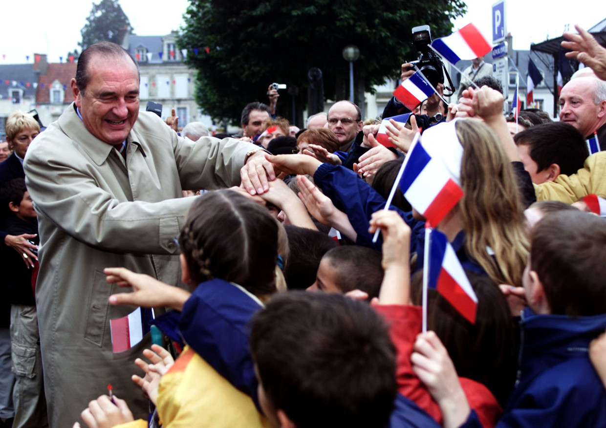 Chirac is een van de meest geliefde Franse presidenten en eindigt in sommige peilingen zelfs boven De Gaulle. Beeld Reuters