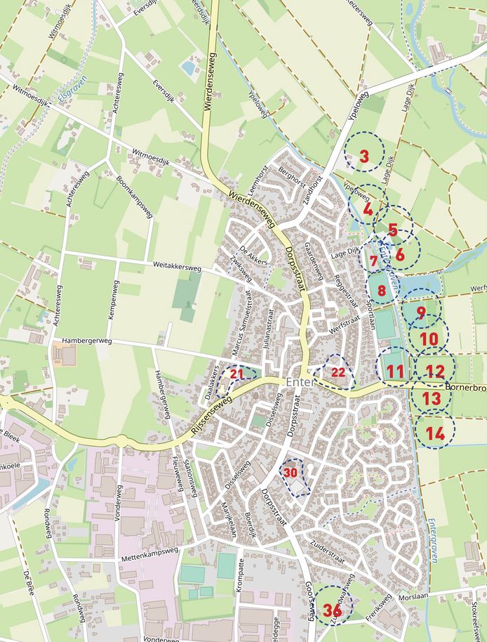 Op dit moment wordt locatie nummer 11 aangewezen als favoriet van het college van B&W.