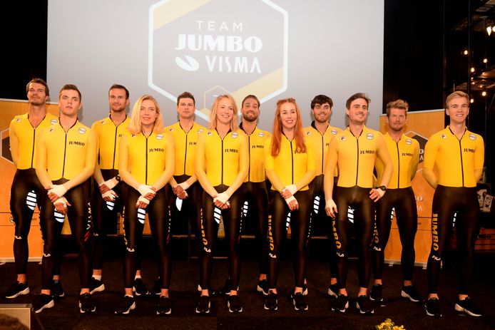 De ploegenpresentatie van Jumbo-Visma eind vorig jaar.