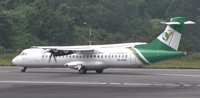 L'aereo che si è schiantato è un aereo Yeti Air tipo 9N ANC ATR72.