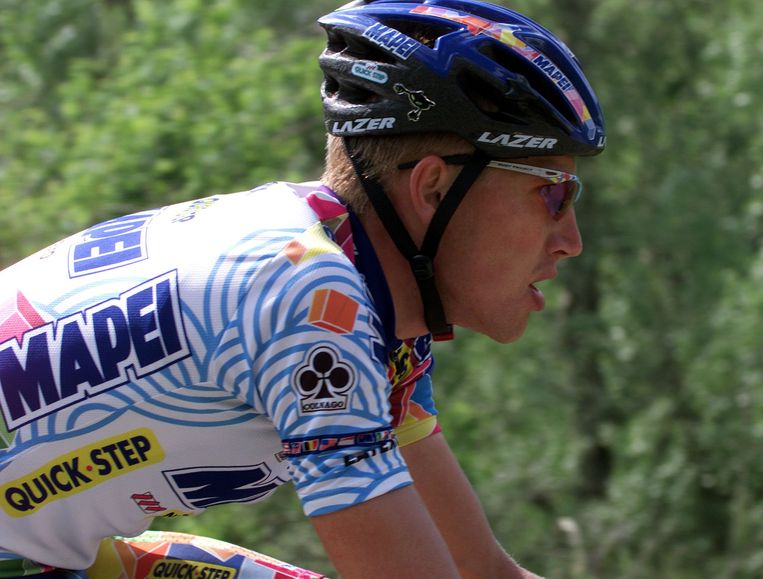 Axel Merckx won precies twintig jaar geleden de lastige Giro-etappe naar Prato. ‘Laat ons hopen dat we vanaf 1 augustus weer aan koersen toekomen’, zegt hij. Beeld REUTERS