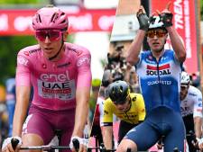 Pogacar kleurt finale zelfs in vlakke Giro-rit, Kooij komt tekort in door Merlier gewonnen sprint