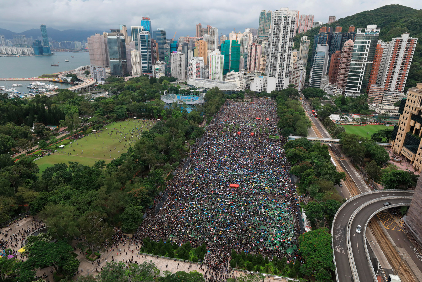 Demonstranten in Hongkong.