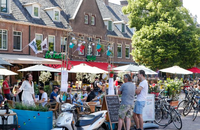 Terrassen op de Markt in Wageningen
