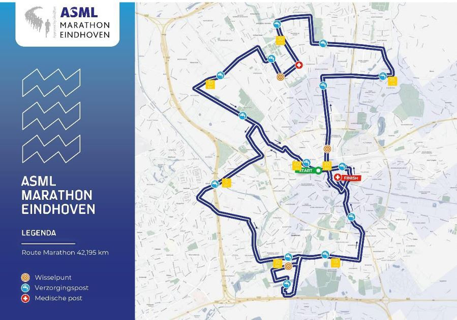 Programma 38ste editie Marathon Eindhoven aangepaste dienstregeling