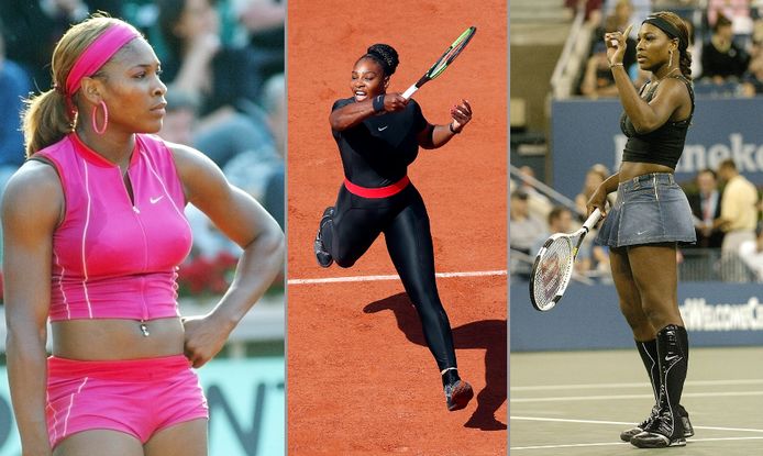 kapok Autonoom lobby Van een geplooide minirok tot een zwarte catsuit: de tien opvallendste  tennisoutfits van Serena Williams | Australian Open | hln.be