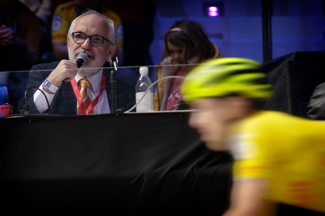 Kees Maas actief tijdens de Wooning Zesdaagse van Rotterdam in 2019.