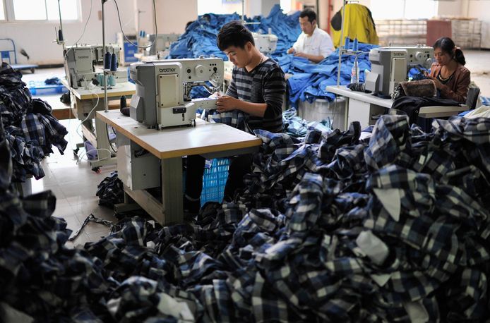 Textielarbeiders in China (Archiefbeeld).