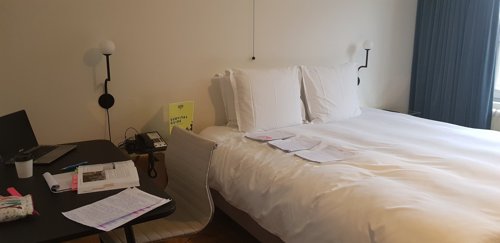 De hotelkamer van Annemarie.