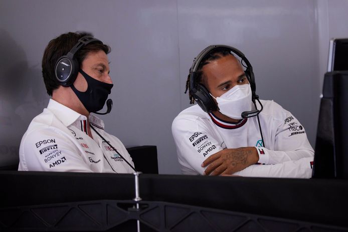 Toto Wolff et Lewis Hamilton
