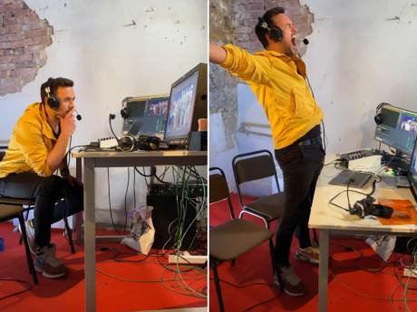 Oekraïense presentator uit zijn dak in schuilkelder na winst Songfestival